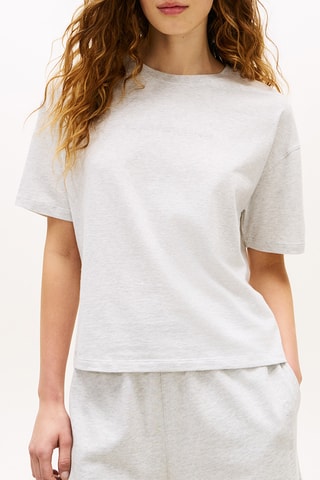 T-shirt regular - Gris chiné