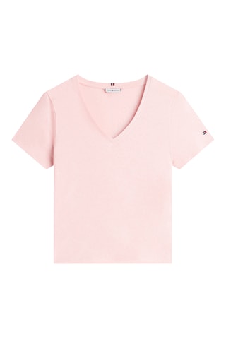 T-shirt regular en lin - Rose poudré