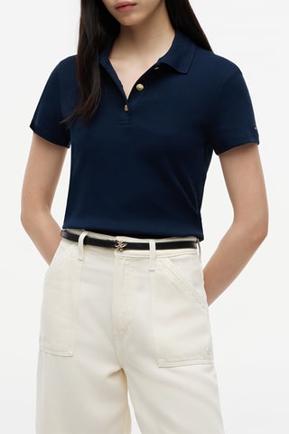 Polo slim - Bleu marine