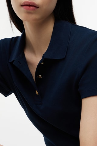 Polo slim - Bleu marine