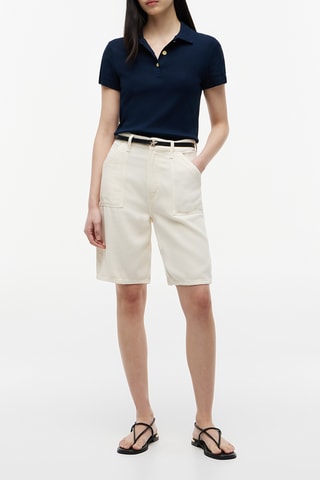 Polo slim - Bleu marine