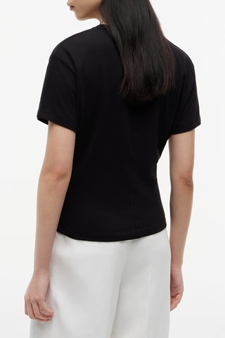 T-shirt regular en coton biologique - Noir