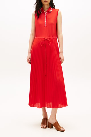 Robe plissée - Rouge