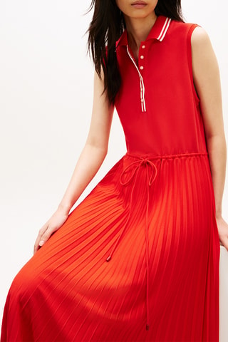 Robe plissée - Rouge