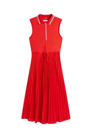 Robe plissée - Rouge