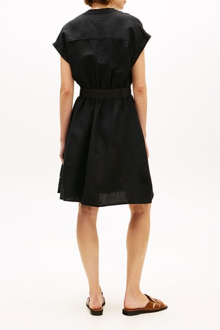 Robe patineuse en lin - Noir
