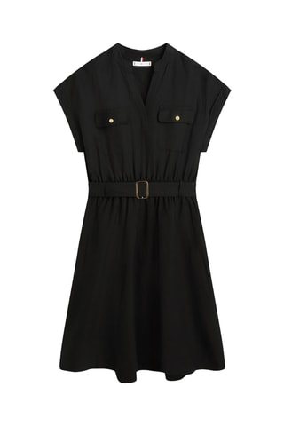 Robe patineuse en lin - Noir