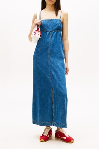 Robe midi en jean - Bleu