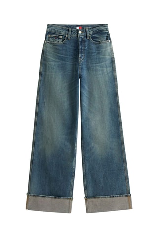 Jean wide legs taille haute - Bleu foncé