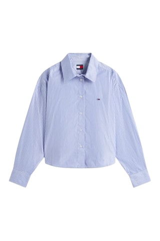 Chemisier oversize en coton biologique - Ciel