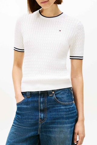 Top en coton biologique - Blanc