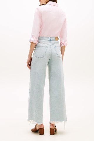 Jean wide legs taille haute - Ciel