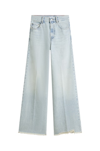 Jean wide legs taille haute - Ciel