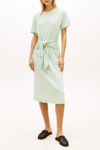 Robe t-shirt en coton biologique - Vert d’eau