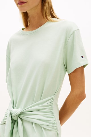 Robe t-shirt en coton biologique - Vert d’eau