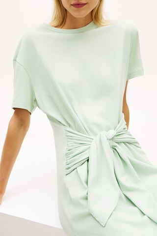 Robe t-shirt en coton biologique - Vert d’eau