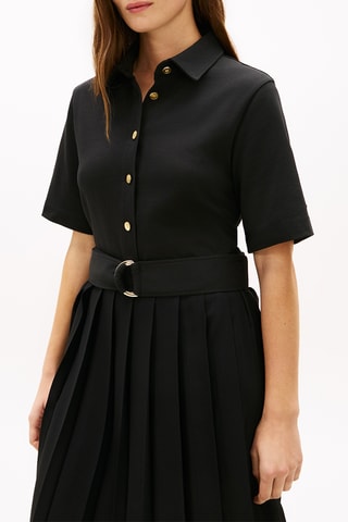 Robe plissée - Noir