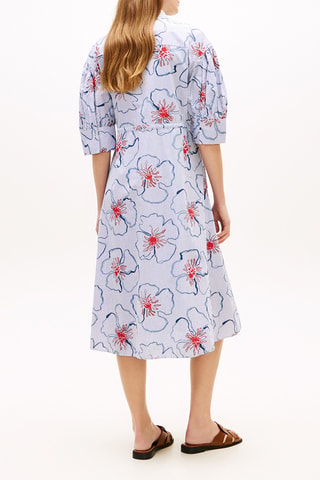 Robe chemise en coton biologique - Bleu