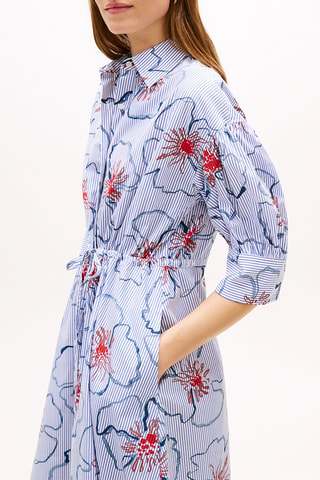 Robe chemise en coton biologique - Bleu