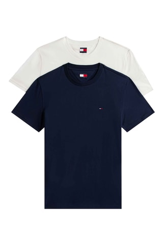 2 t-shirts slim - Ecru et bleu marine