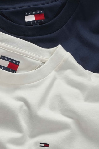 2 t-shirts slim - Ecru et bleu marine