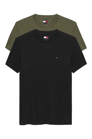 2 t-shirts slim - Noir et kaki