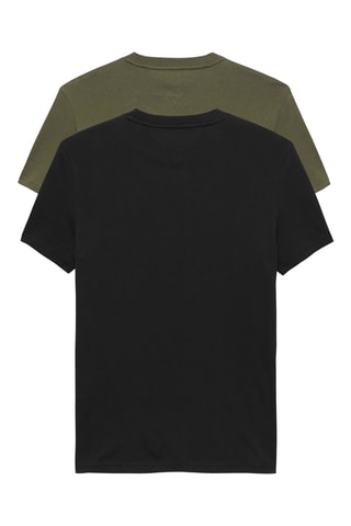2 t-shirts slim - Noir et kaki