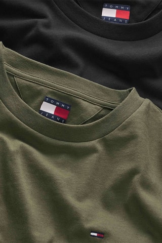 2 t-shirts slim - Noir et kaki