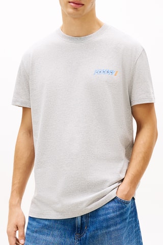 T-shirt regular - Gris clair chiné