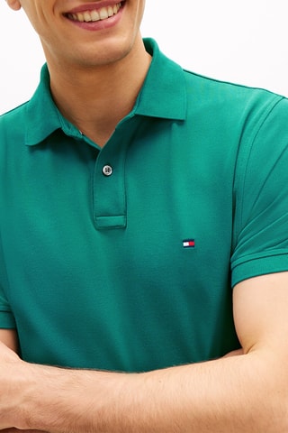 Polo regular en coton biologique - Vert foncé