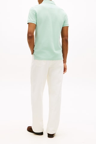 Polo slim en coton biologique - Vert d'eau