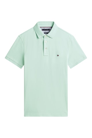 Polo slim en coton biologique - Vert d'eau