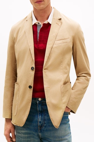 Veste en coton biologique - Marron clair