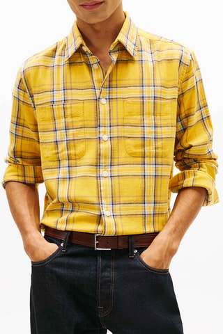 Chemise relaxed en coton biologique - Jaune