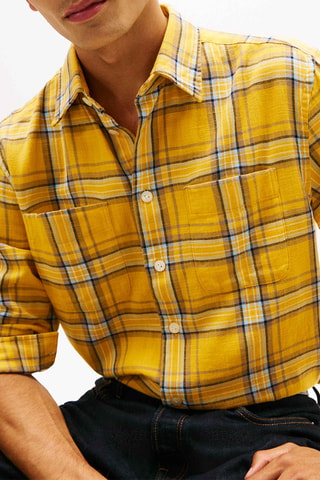 Chemise relaxed en coton biologique - Jaune