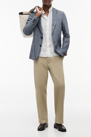 Veste en lin - Bleu marine
