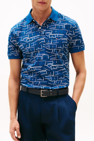 Polo regular en coton biologique - Bleu cobalt