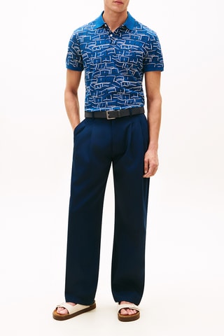 Polo regular en coton biologique - Bleu cobalt