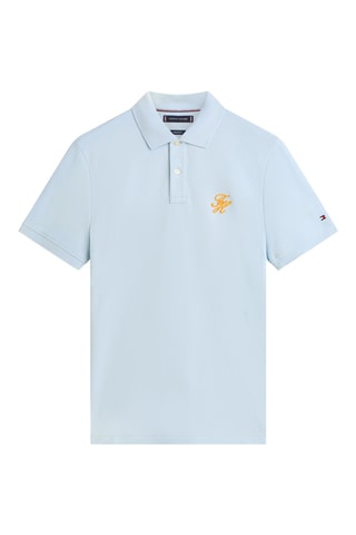 Polo regular en coton biologique - Ciel