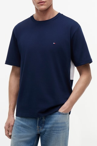 T-shirt regular en coton biologique - Bleu marine