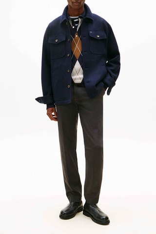 Pantalon regular - Gris foncé chiné