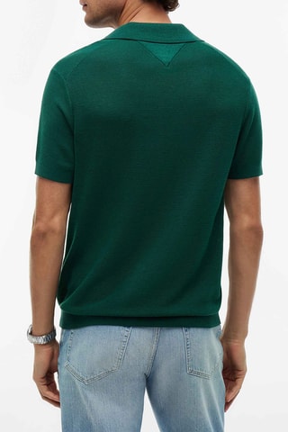 Polo regular en coton biologique - Vert foncé