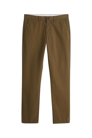 Pantalon regular en coton biologique - Marron