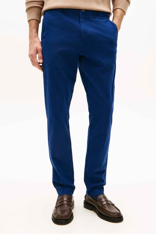 Chino en coton biologique - Bleu roi