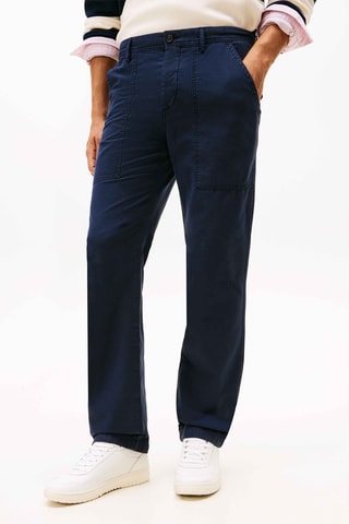 Chino regular en coton biologique - Bleu marine