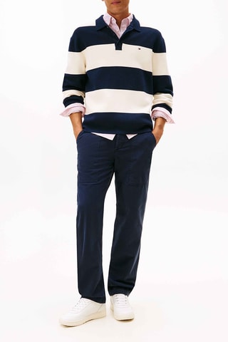 Chino regular en coton biologique - Bleu marine