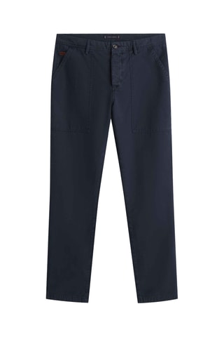 Chino regular en coton biologique - Bleu marine