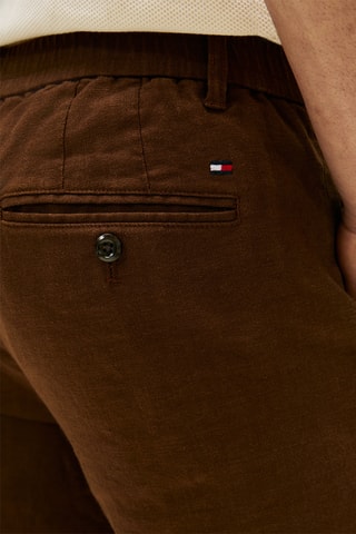 Chino regular en lin - Marron