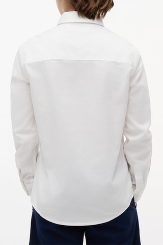 Chemise regular en coton biologique - Blanc
