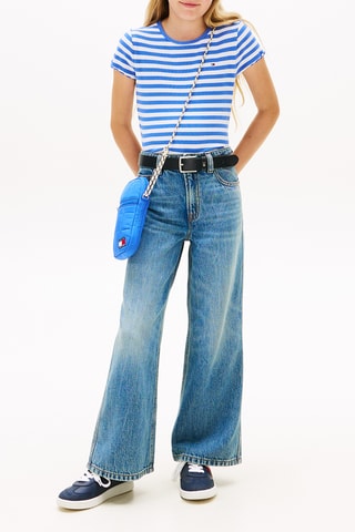 Jean regular taille haute - Bleu